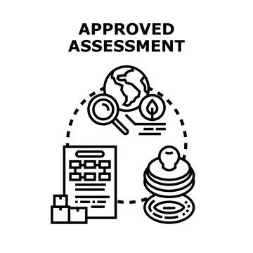 Approved assessment vector concept global business process Stock Illustration