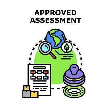 Approved assessment vector concept global business process Stock Illustration