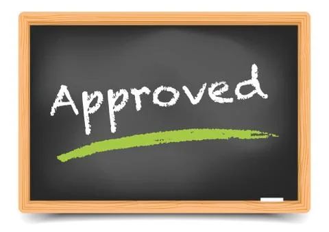 Approved blackboard Stock Illustration