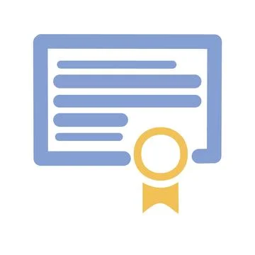 Approved certificate. Illustration of a certified document with a seal. Ide.. 스톡 일러스트