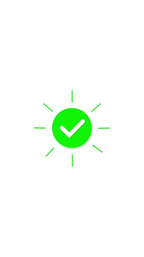 Approved check symbol background clean centered layout and modern confirmation s Stock Footage 340411050