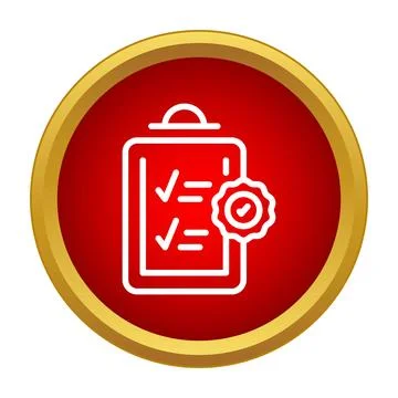 Approved checklist document with quality control mark Illustrazione stock