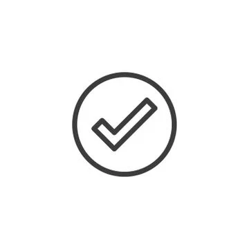 Approved circle icon on white background Stock Illustration