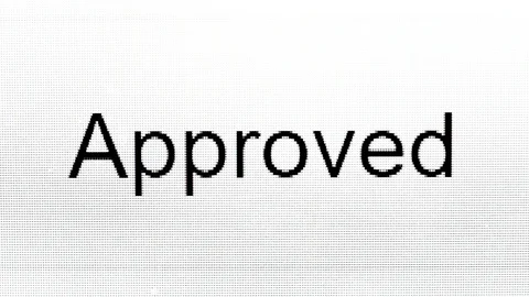 Approved closeup computer screen Stock Footage 82991009