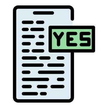 Approved code icon vector flat Illustrazione stock
