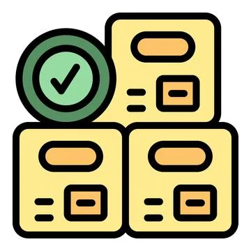 Approved control icon vector flat Stock Illustration