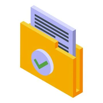 Approved document is being stored in folder with check mark イラスト素材