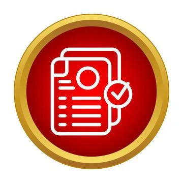 Approved document with checkmark icon for acceptance Stock Illustration