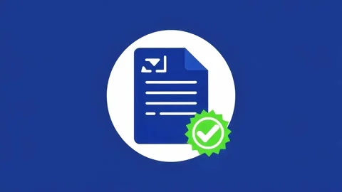 Approved Document Checkmark Icon Animation Stock Footage 339168737