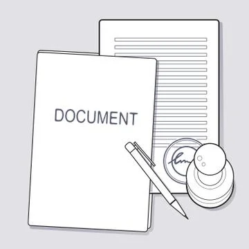 Approved document concept Stock Illustration
