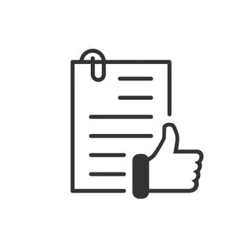 Approved document icon in flat style. Authorize vector illustration on white  Stock Illustration