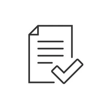 Approved document icon in flat style. Authorize vector illustration on white  Stock Illustration
