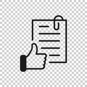 Approved document icon in flat style. Authorize vector illustration on white  Stock Illustration