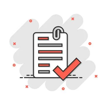 Approved document icon in flat style. Authorize vector illustration on white  Stock Illustration