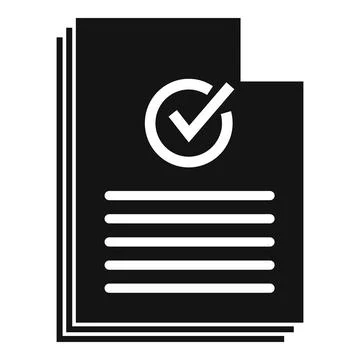 Approved document icon simple vector. Certificate mark イラスト素材