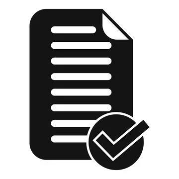 Approved document icon simple vector. Seal paper 库存插图