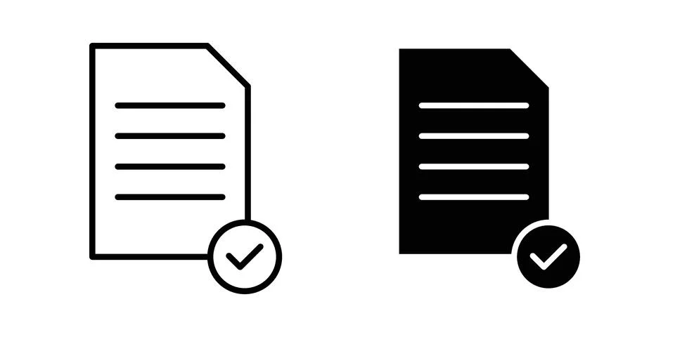 Approved document icon vector design. EPS10 Illustrazione stock