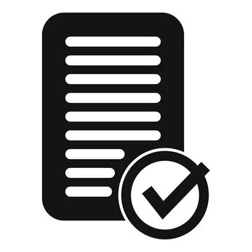 Approved document id icon simple vector. Check individual Stock Illustration