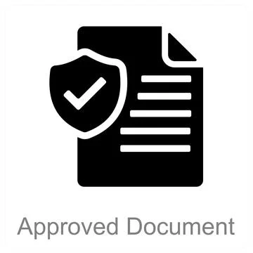 Approved Document Stock Illustration