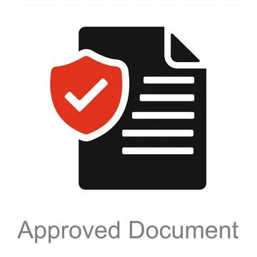 Approved Document Stock Illustration