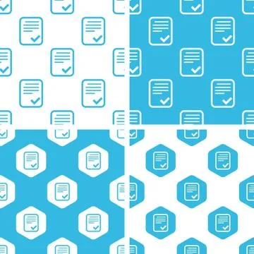 Approved document patterns set Stock Illustration