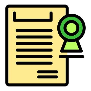 Approved document with quality seal representing successful verification Stockillustratie