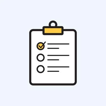 Approved document with text information icon in flat style. Completed file .. Stockillustratie