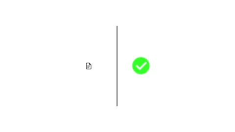 Approved document verification line art, split layout, success mark. workflow co Stock Footage 340411088