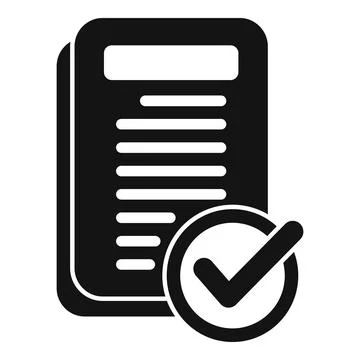 Approved documents icon simple vector. Claim marketing 스톡 일러스트