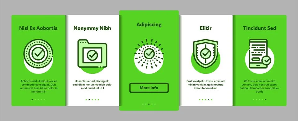 Approved Elements Vector Onboarding イラスト素材