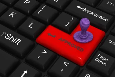 Approved enter key Stock Illustration