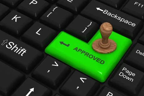 Approved enter key Stock Illustration