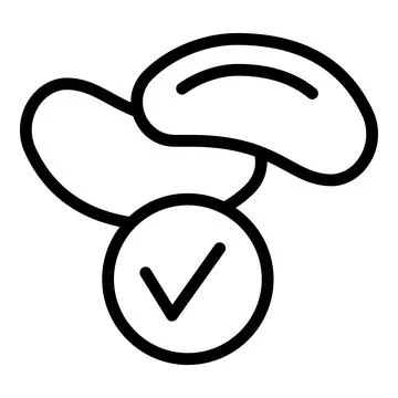 Approved eye patch icon outline vector. Beauty gel Illustrazione stock