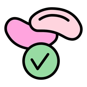 Approved eye patch icon vector flat Stock Illustration