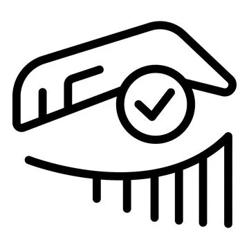Approved eyebrow icon outline vector. Facial grooming Stock Illustration