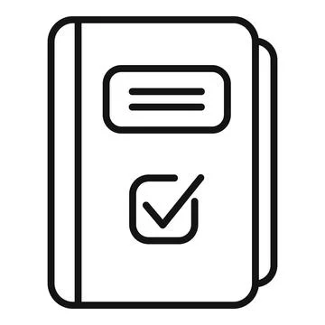 Approved file folder icon outline vector. Work trust Stock Illustration