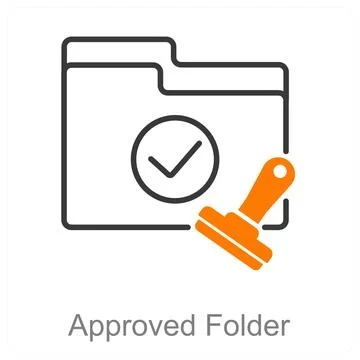 Approved Folder Stock Illustration