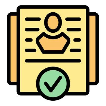 Approved form icon vector flat Illustrazione stock