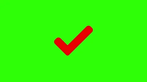 Approved icon check mark symbol transparent background. Video stock 311406641