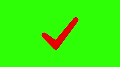 Approved icon check mark symbol transparent background. Video stock 311406657