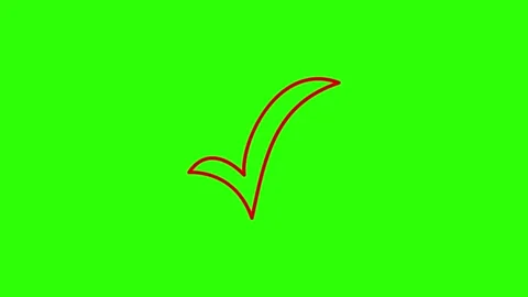Approved icon check mark symbol transparent background. Video stock 311406658