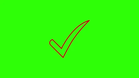 Approved icon check mark symbol transparent background. Video stock 311406679