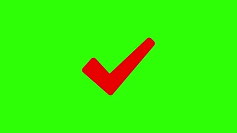 Approved icon check mark symbol transparent background. Video stock 311406691