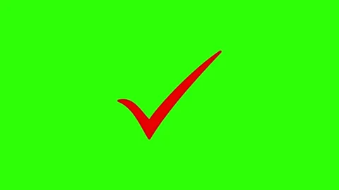 Approved icon check mark symbol transparent background. Video stock 311406718