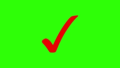 Approved icon check mark symbol transparent background. Video stock 311406726