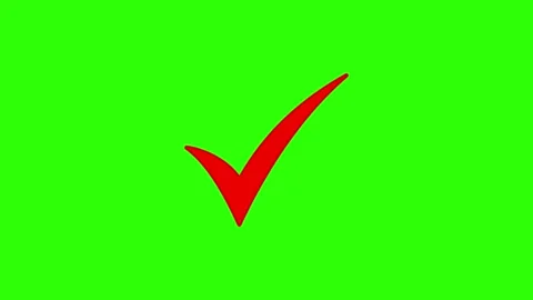 Approved icon check mark symbol transparent background. Video stock 311406731