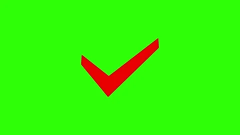 Approved icon check mark symbol transparent background. Video stock 311406790