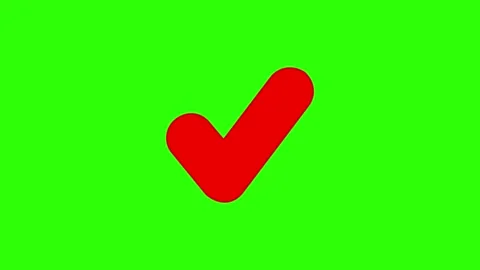 Approved icon check mark symbol transparent background. Video stock 311406799