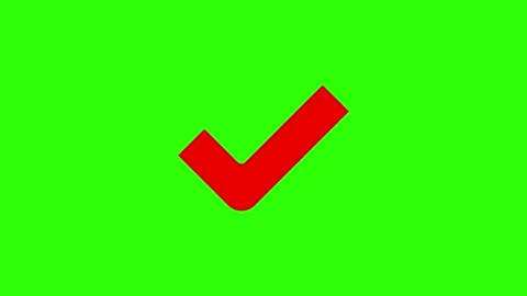 Approved icon check mark symbol transparent background. Video stock 311406815