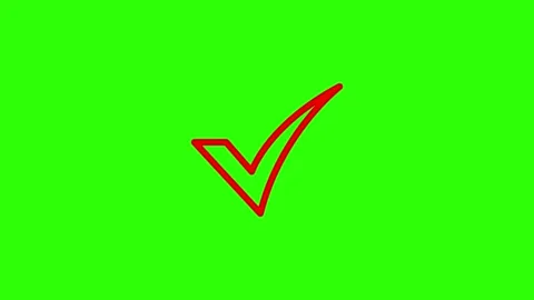 Approved icon check mark symbol transparent background. Video stock 311406826